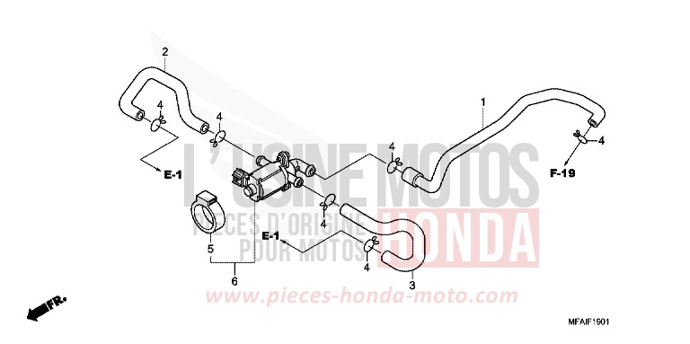AIR INJECTION CONTROLVALVE for CBF1000 ABS PEARL COOL WHITE (NHA16) from 2009